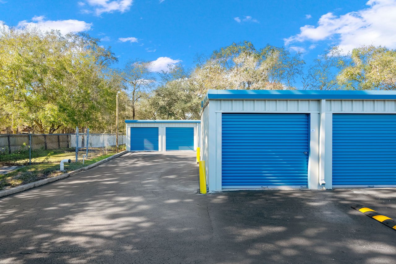 Front view of storage facility